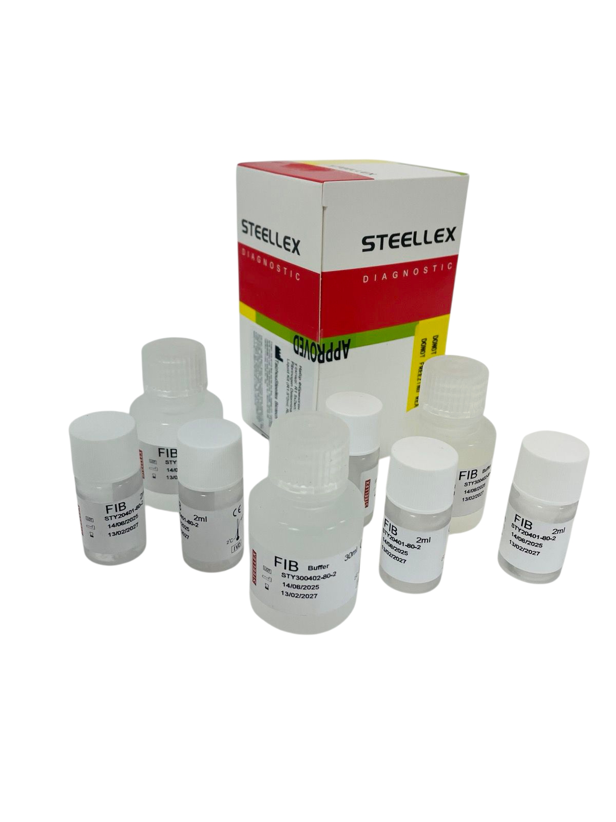 Набір Фібриноген 5х2 мл у складі: R1 5х2 мл; R2 3х30 мл